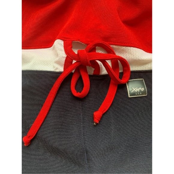 XERS Vintage 1980's Jumpsuit Tank Style Colorblock Americana Women's Size Large - Picture 8 of 14